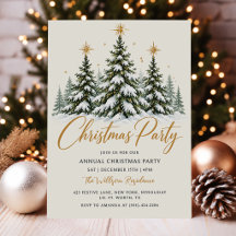 Whimsical Christmas Tree With Snowy Holiday Party