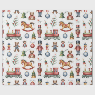 Whimsical Christmas Village Wrapping Paper
