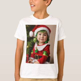 Whimsical Christmas Watercolor T-Shirt on Black