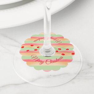 Whimsical Christmas Wine Glass Decor Tag