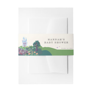Whimsical Cinderella Castle Baby Shower Invitation Belly Band