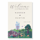 Whimsical Cinderella Castle Mariage Affiche de bie