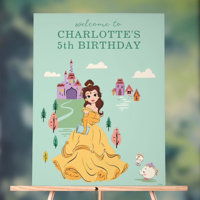 Whimsical Cinderella Castle Wedding Welcome Sign (Neutral)