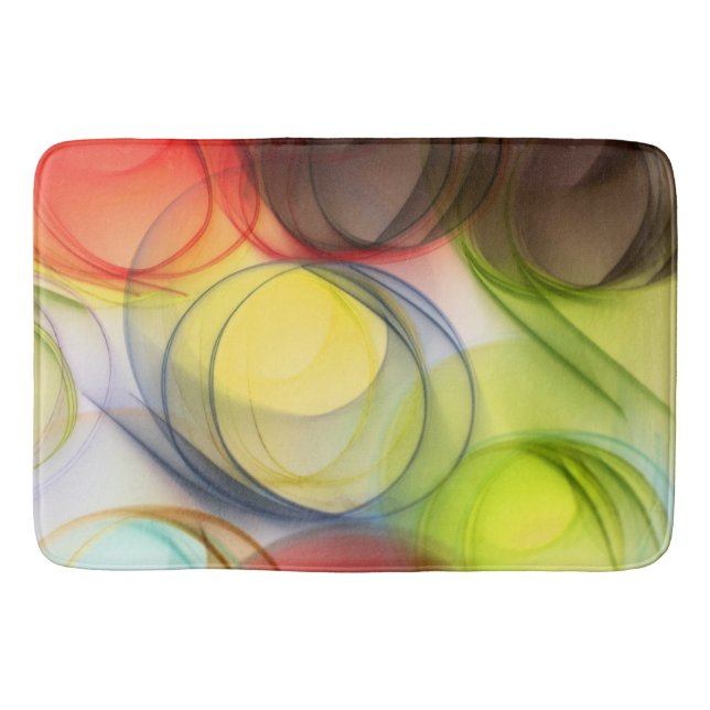 Whimsical Circles Bath Mat – Playful & Plush (Front)