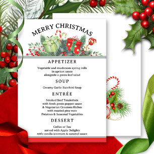 Whimsical Classic Christmas Menu Template