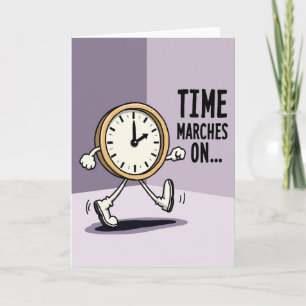 Whimsical Clock Birthday Card