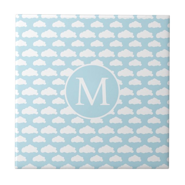 Whimsical Clouds Pattern  Tile (Front)