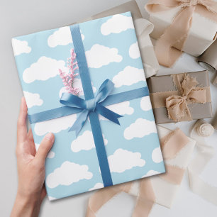 Whimsical Clouds Pattern Wrapping Paper