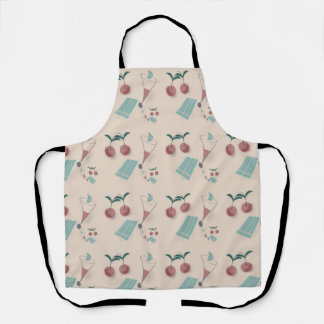 Whimsical cocktail design apron