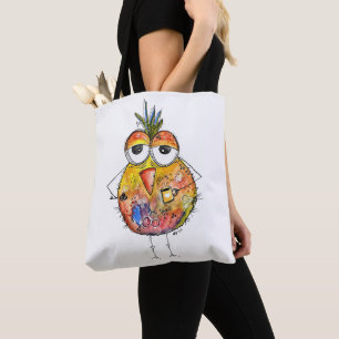 Whimsical Colorful Bird Boire Sac fourre-tout de c