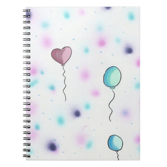 Whimsical Coloured Candy Balloons2Notebook Journal (Front)