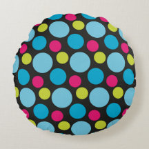Whimsical Colourful Dots Pattern Blue Pink Modern
