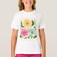 Whimsical Colourful Flower Illustration – Hand Dra