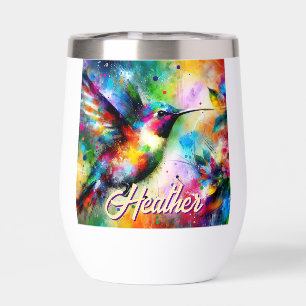 Whimsical Colourful Hummingbird Bird Personalized