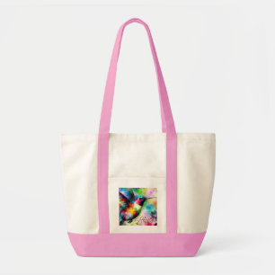 Whimsical Colourful Hummingbird Bird Personalized Tote Bag