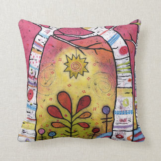 Whimsical, Colourful, Leaning into Starlight Throw Pillow