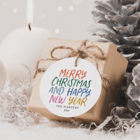 Whimsical Colourful Merry Christmas Happy New Year