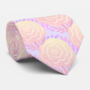 Whimsical Colourful Roses Tie