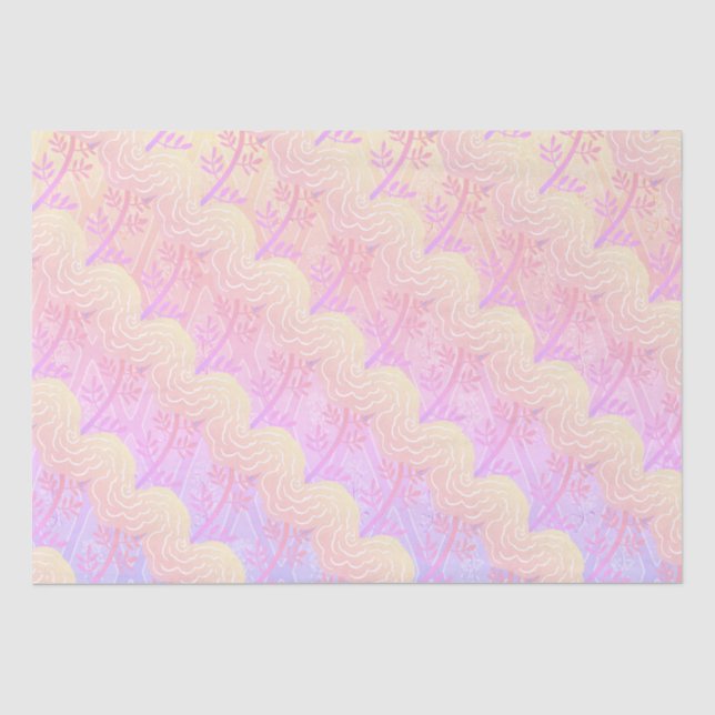 Whimsical Colourful Roses Tissue Paper (Front)