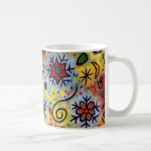 Whimsical, Colourful Snowflake Mug