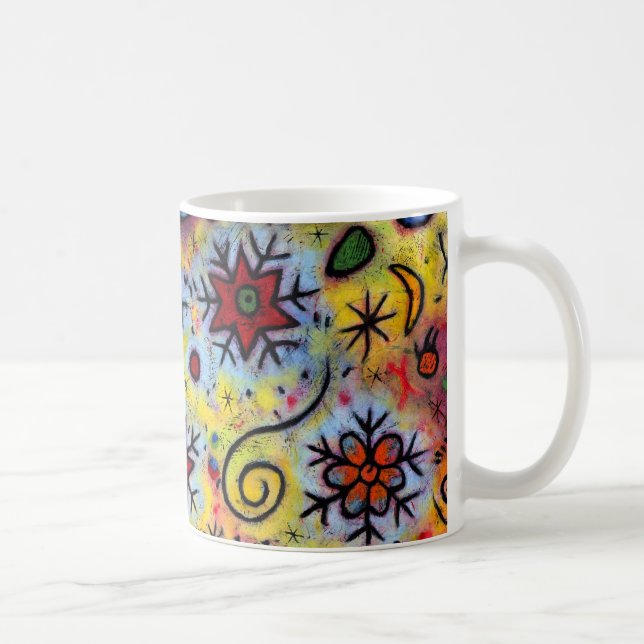 Whimsical, Colourful Snowflake Mug (Right)