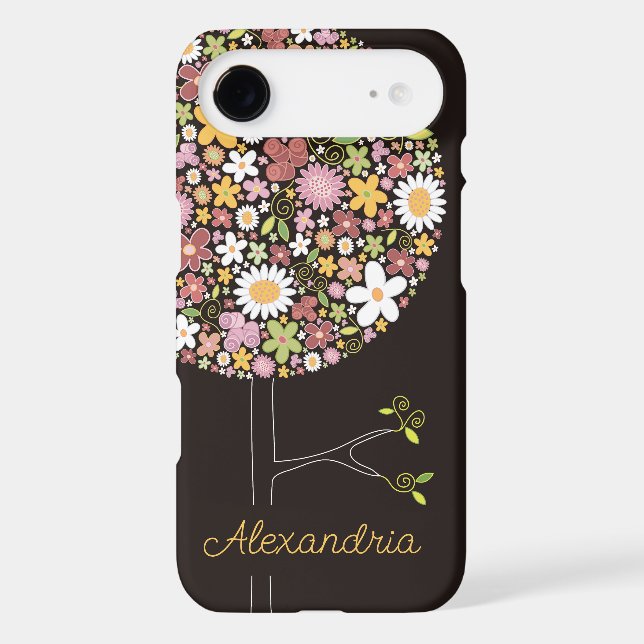 Whimsical Colourful Spring Flowers Pop Tree Nature (Back)