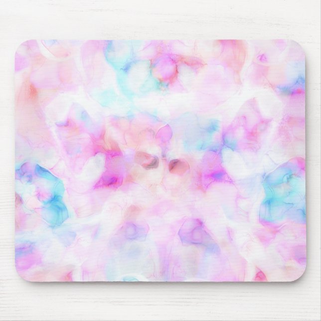 Whimsical Colours Watercolor Glam Mouse Pad (Front)