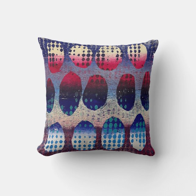 Whimsical Contemporary Throw Pillow (Front)