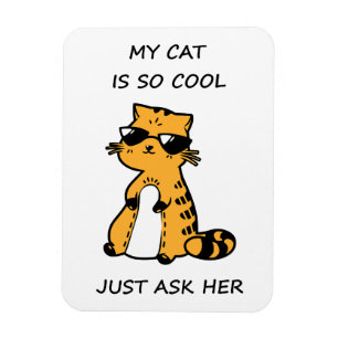 Whimsical Cool Cat Magnet