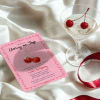 Whimsical Coquette Cherry on Top Baby Shower