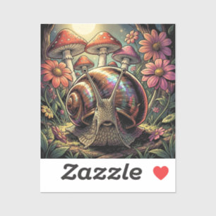 Whimsical Cosmic Snail & Mushroom Garden  