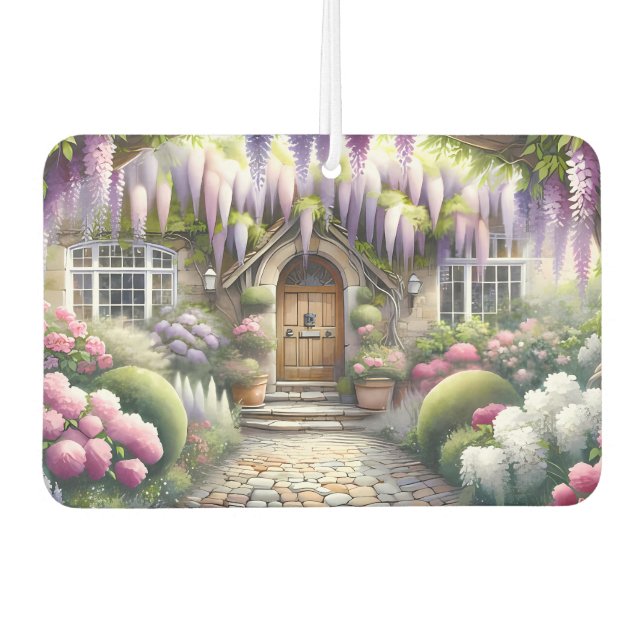 Whimsical Cottage Garden Pathway Air Freshener (Front)