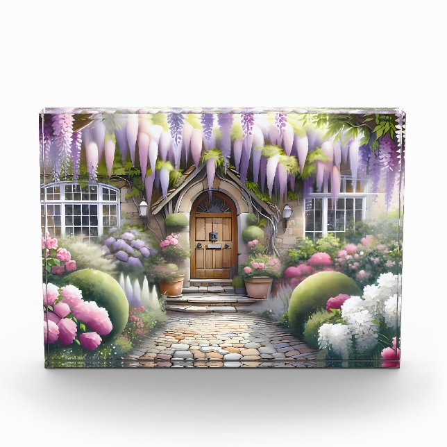 Whimsical Cottage Garden Pathway Photo Block (Front)