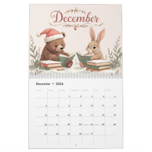 Whimsical Cottagecore Illustrations Study Calendar