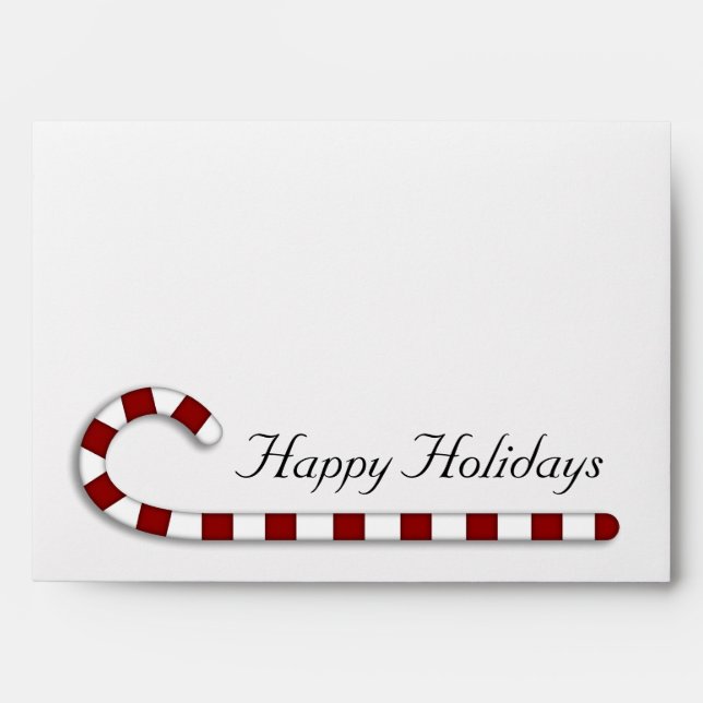 Whimsical Country Candy Cane Envelope (Front)