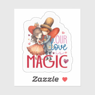 Whimsical Couple with Hearts & Stardust