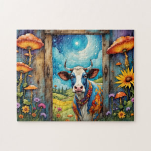 Whimsical Cow Dreamscape Jigsaw Puzzle