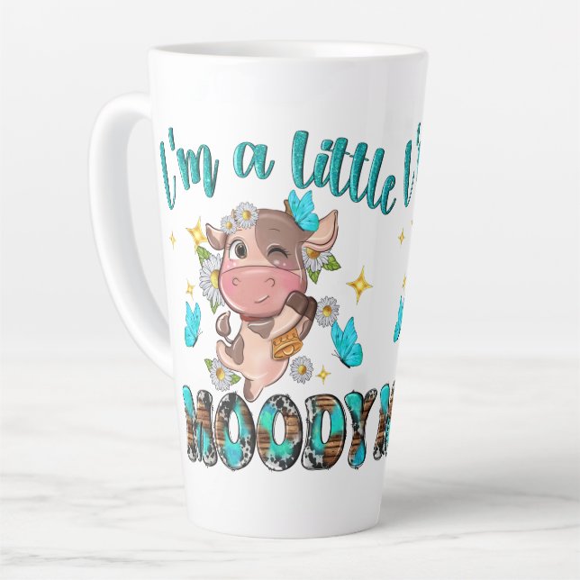 Whimsical Cow Humour   Latte Mug (Left Angle)