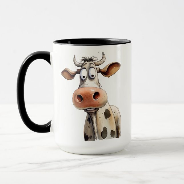 Whimsical Cow Mug (Left)