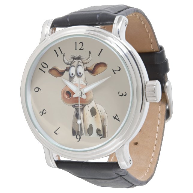 Whimsical cow watch (Angled)
