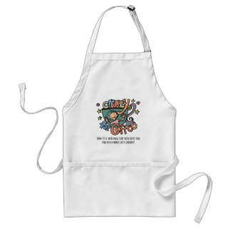 Whimsical Crazy for Coffee Cartoon Standard Apron