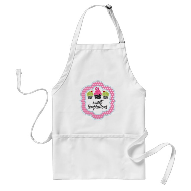 Whimsical Cupcake Bakery Personalized Standard Apron (Front)