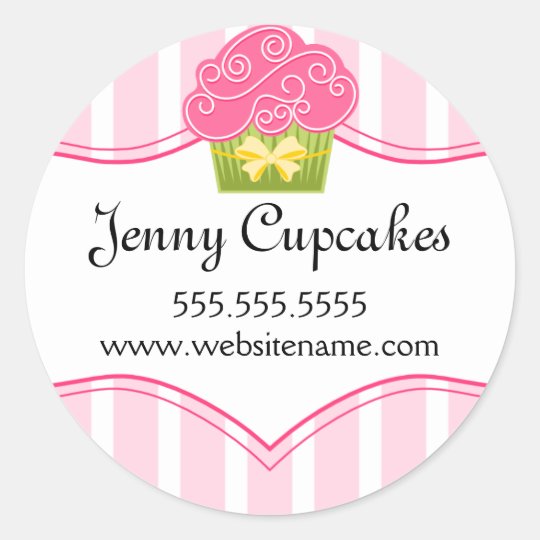 Whimsical Cupcake Bakery Stickers