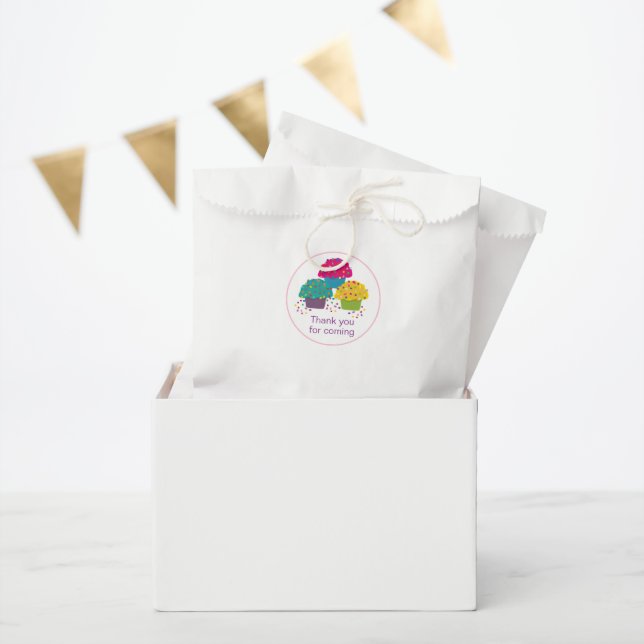 Whimsical Cupcakes Birthday Sprinkle Frosting  Favour Bag (Party)