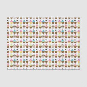 Whimsical Cupcakes Pattern Tissue Paper