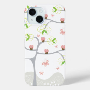Whimsical Cupcakes Tree Butterflies Sweet Birthday iPhone 15 Case