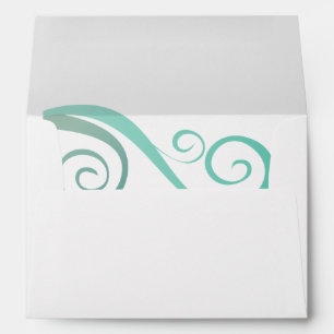 Whimsical Curls Convenient Pre-Addressed Envelopes