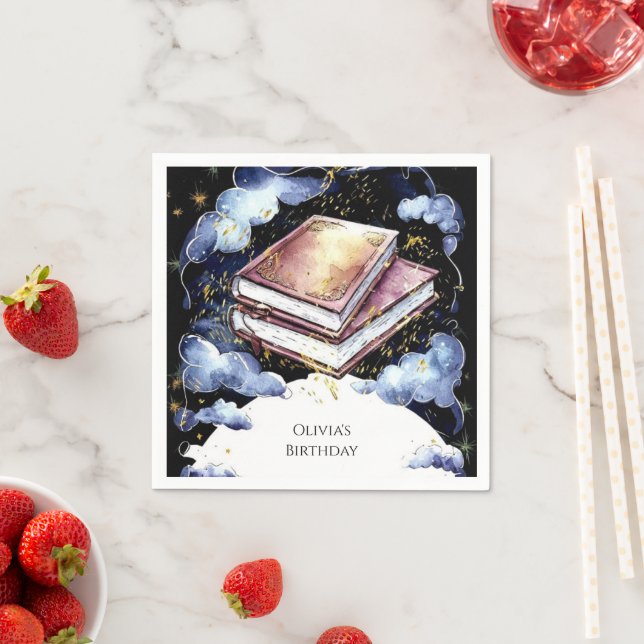 Whimsical Custom Magic Storybook Birthday Napkin (Insitu)