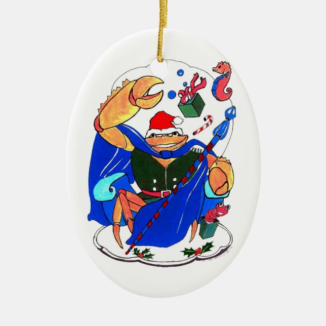 Whimsical Cute Alaska Wildlife Christmas Ornament (Front)