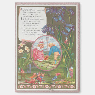 Whimsical Cute Antique Valentine, Kate Greenway Magnet